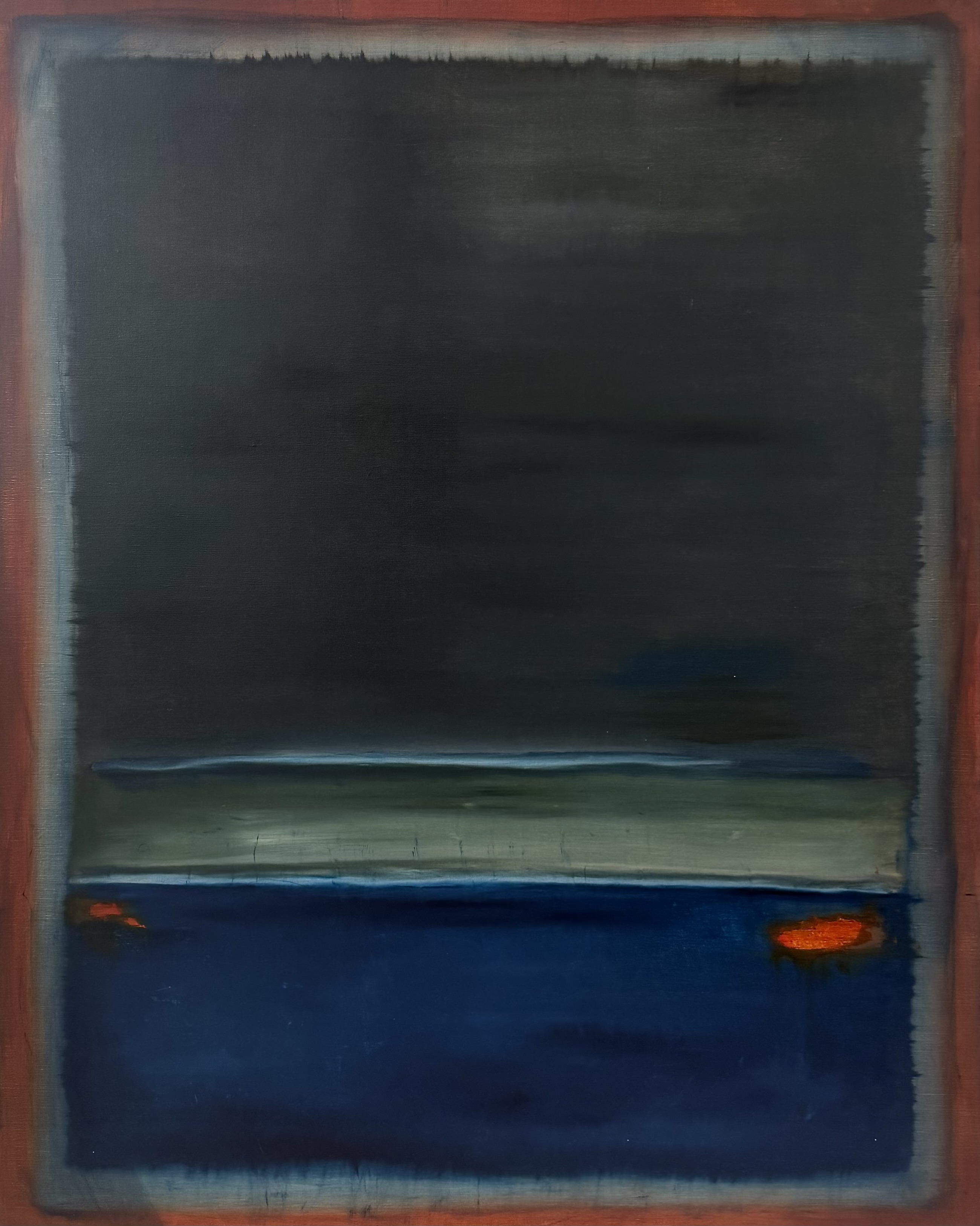 Enough to Remain (2026) — abstract painting by Los Angeles–based contemporary artist Todd Williamson; Oil on linen. 60 × 48 in.