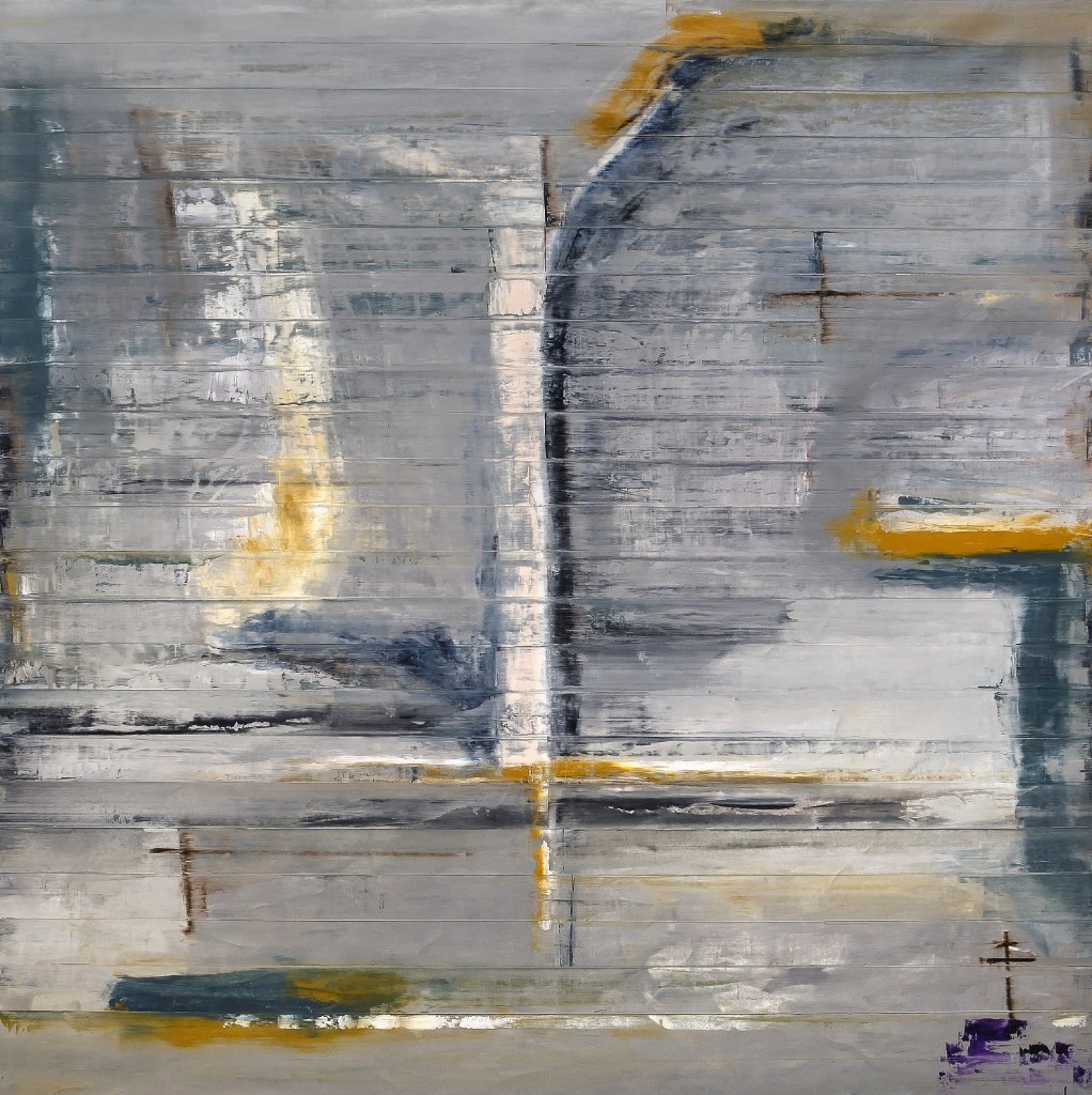 Processional #2 Francis (2019) — abstract painting by Los Angeles–based contemporary artist Todd Williamson; Oil on linen. 72 × 72 in.