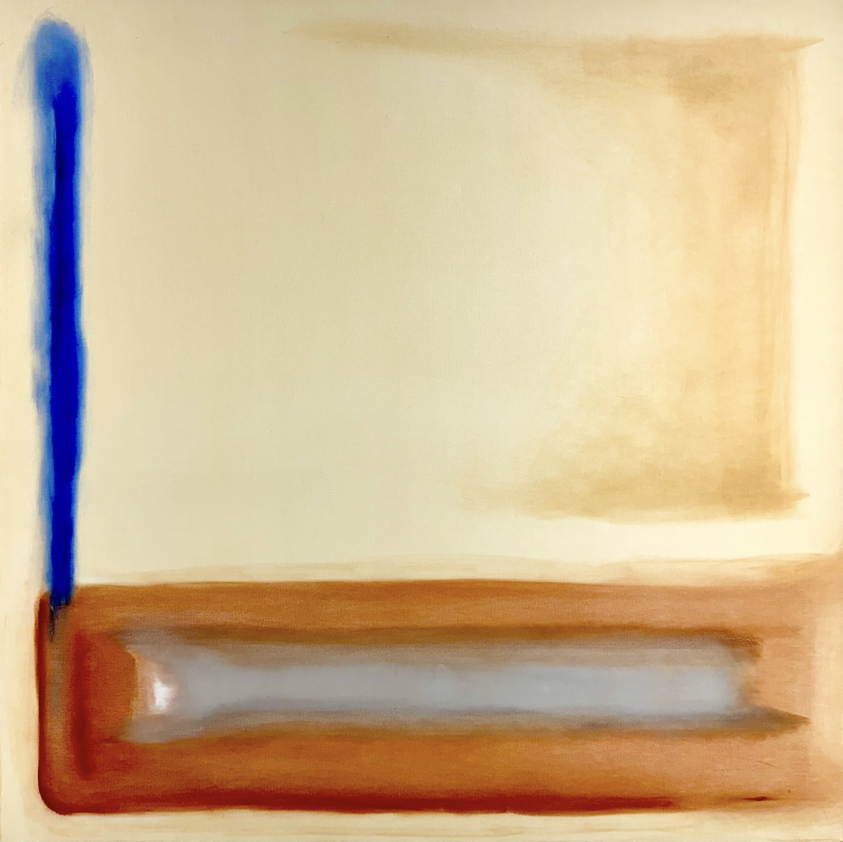 Untitled 2 July (2026) — abstract painting by Los Angeles–based contemporary artist Todd Williamson; Oil on linen. 48 × 48 in.