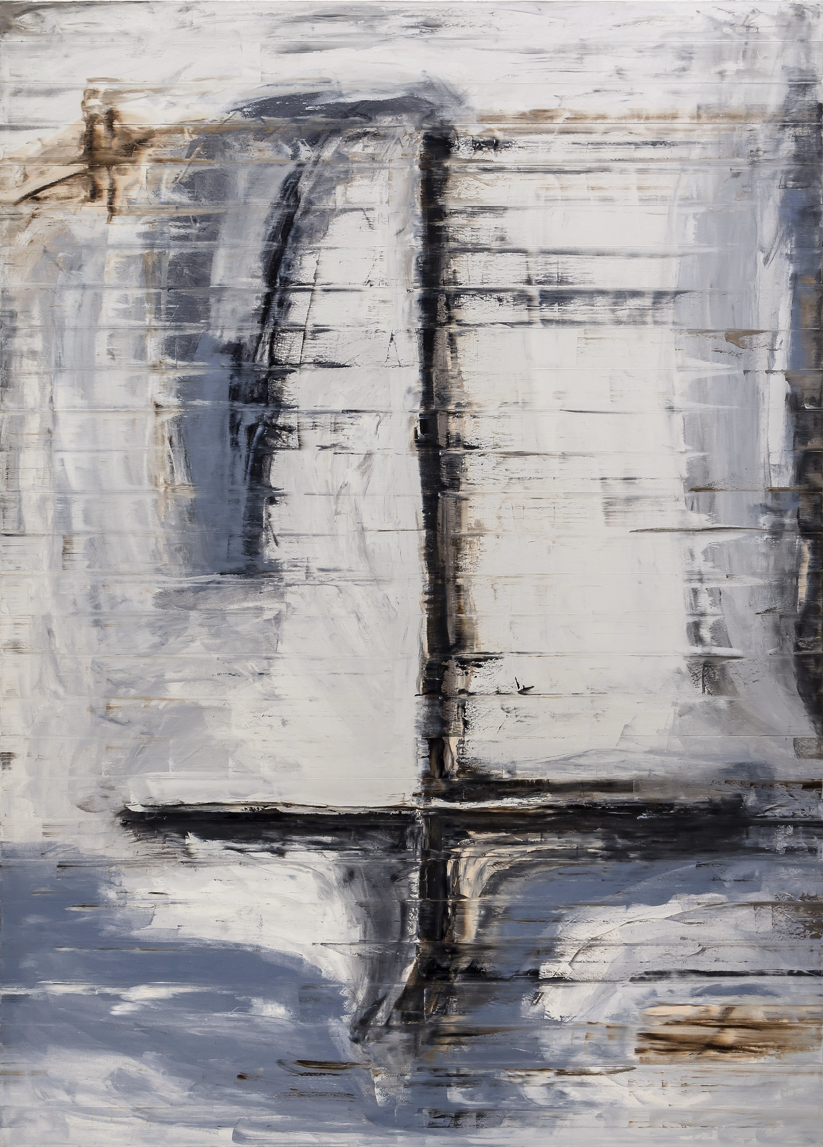 Threshold (Red) (2017) — abstract painting by Los Angeles–based contemporary artist Todd Williamson; Oil on canvas.